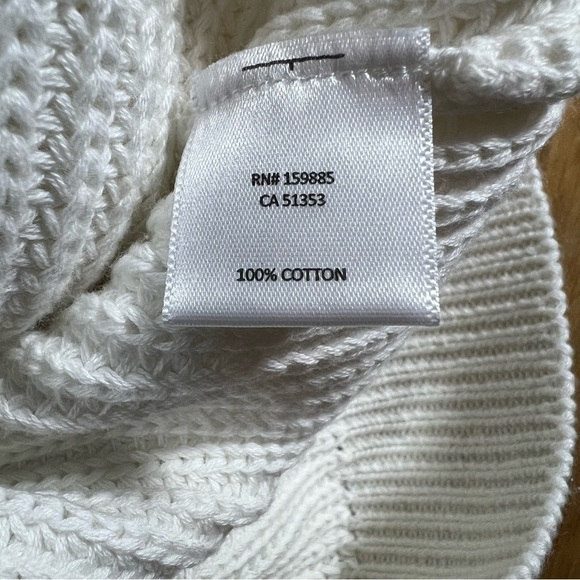 bobi BLACK | Ivory Fold Off The Shoulders Cotton Rib Sweater | L - Picture 7 of 10